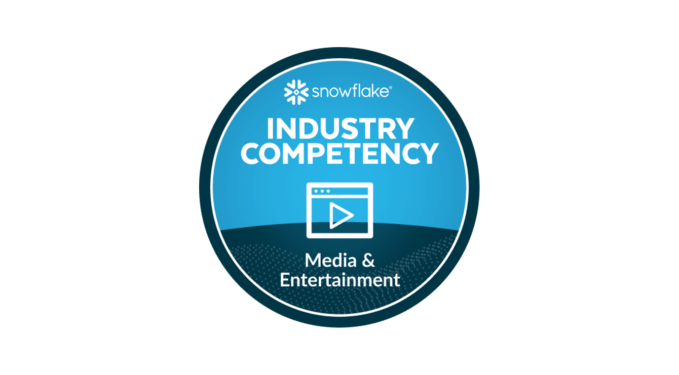 Snowflake Industry Competency Award.
