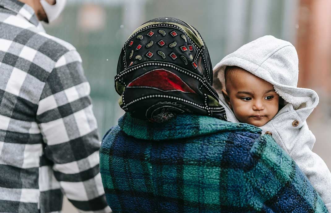 family with young child