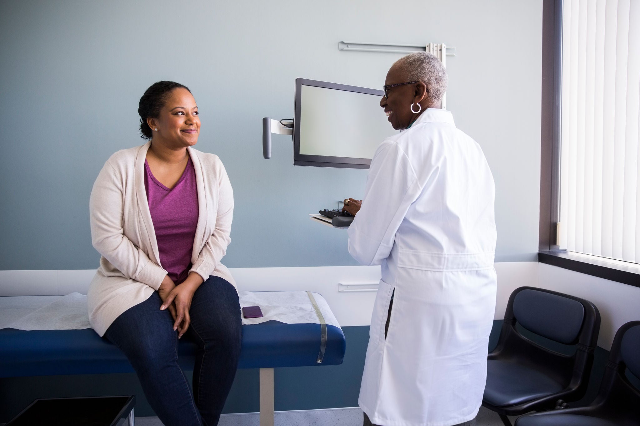 Doctor with patient