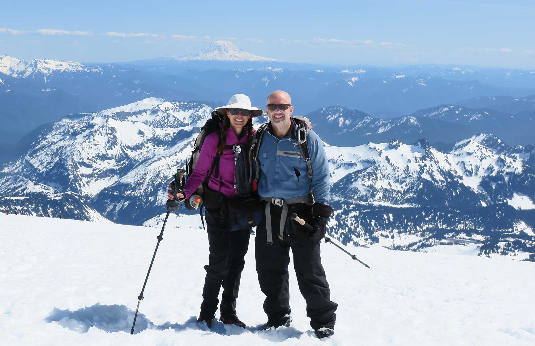 Tom Kearney with family skiing