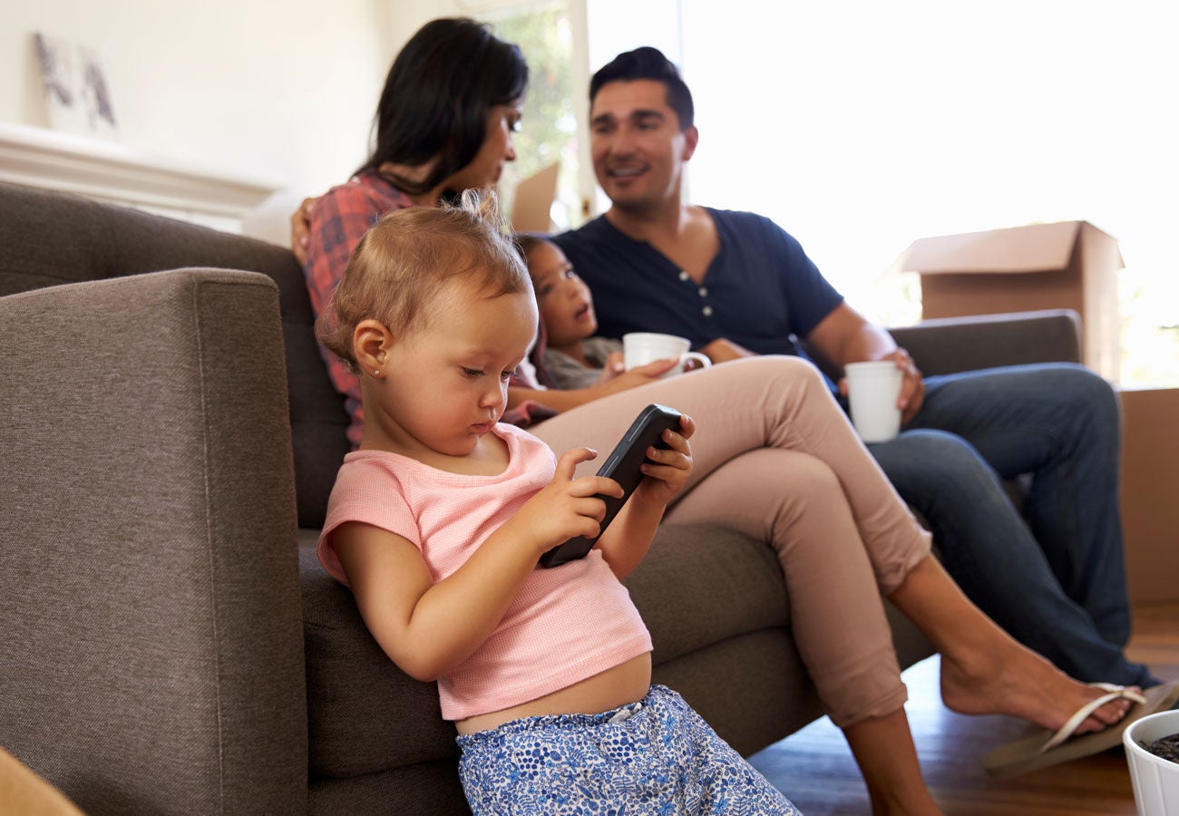 A family settles into a new home.