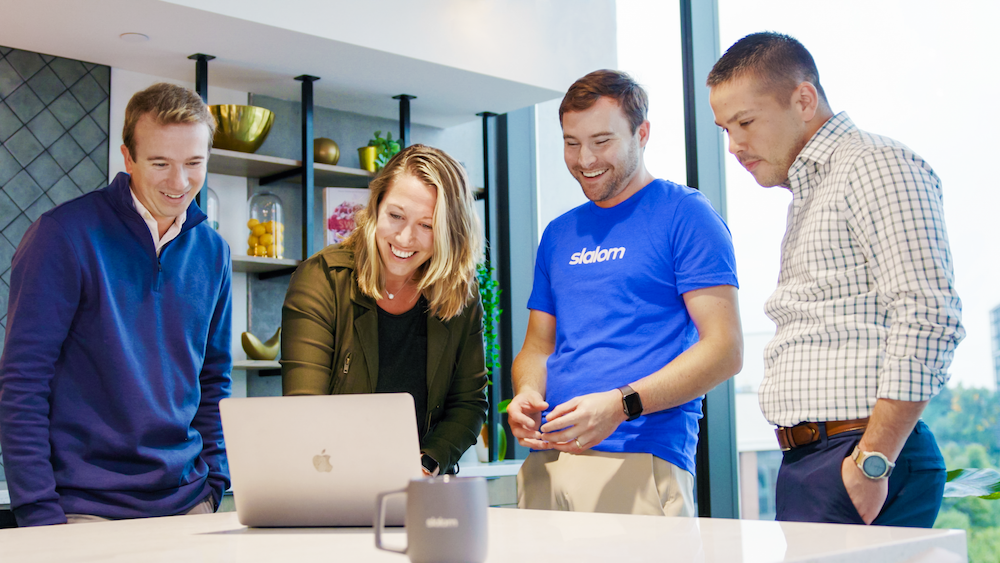 slalom employees at the office