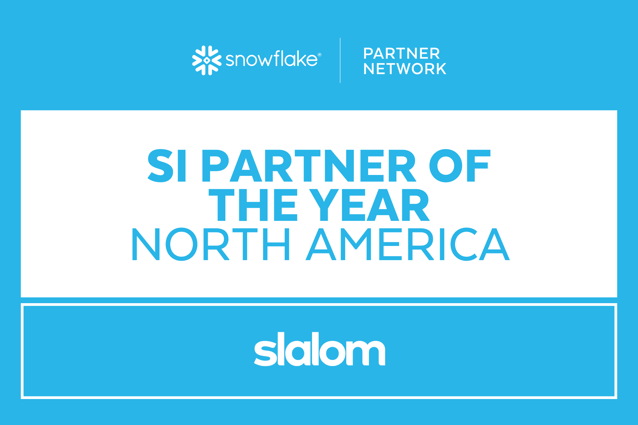 Snowflake Partner Network SI Partner of the Year North America art.